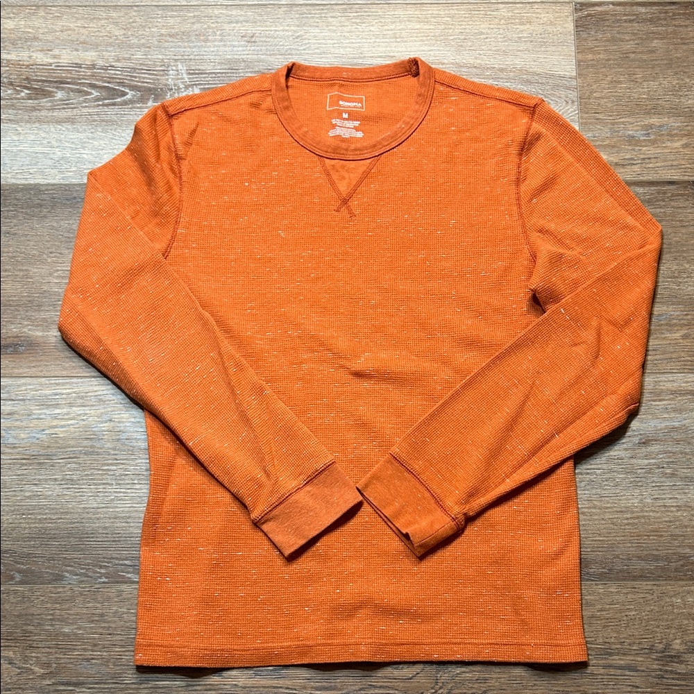 Sonoma Men’s Rust Long Sleeve Crewneck Top